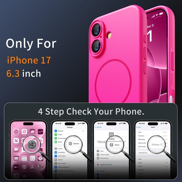 Magnetic Matte Case for iPhone 17 – Pink | MagSafe | Camera Protection - Picture 7 of 8